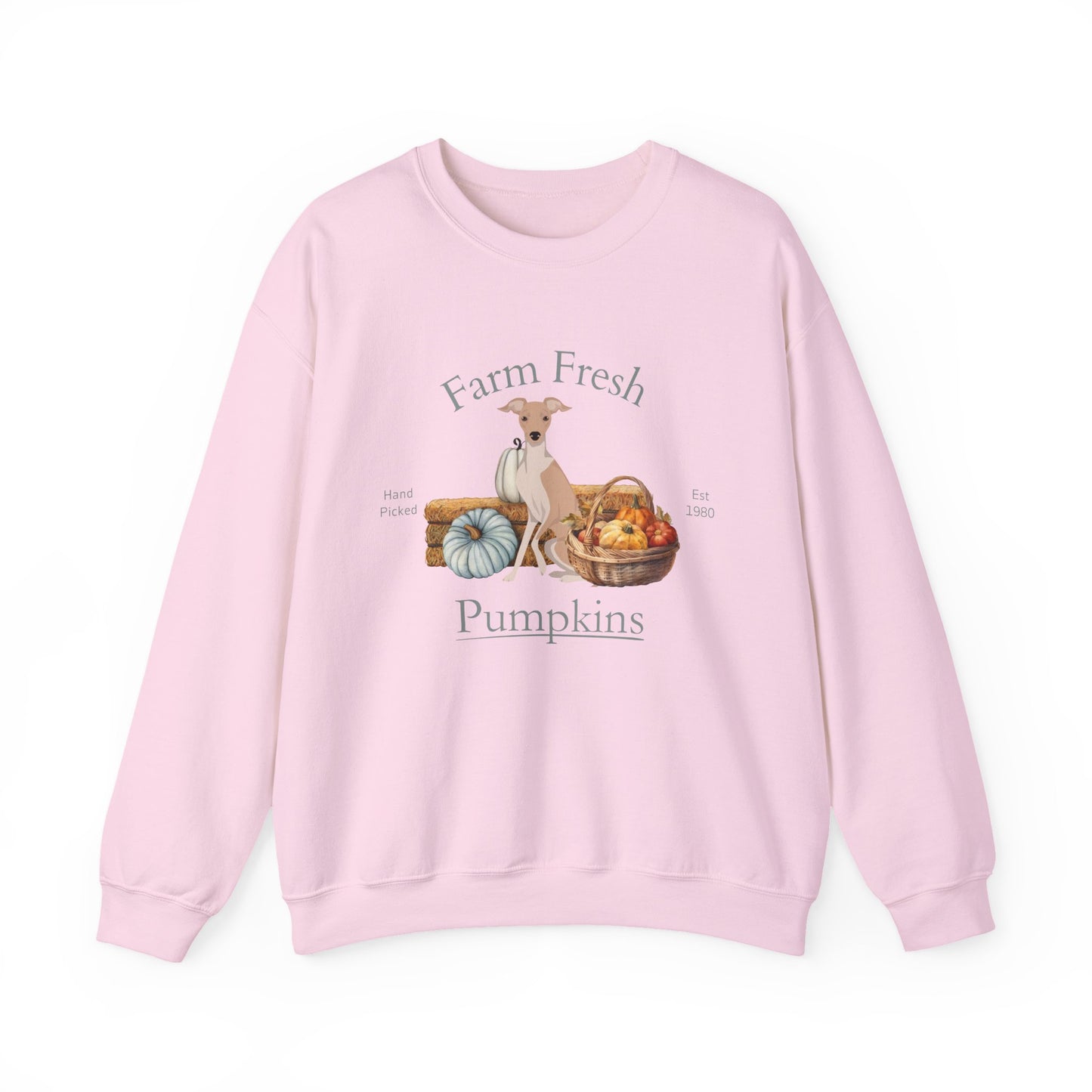 Italian Greyhound Dog Fall Farm Fresh Unisex Heavy Blend Crewneck Sweatshirt