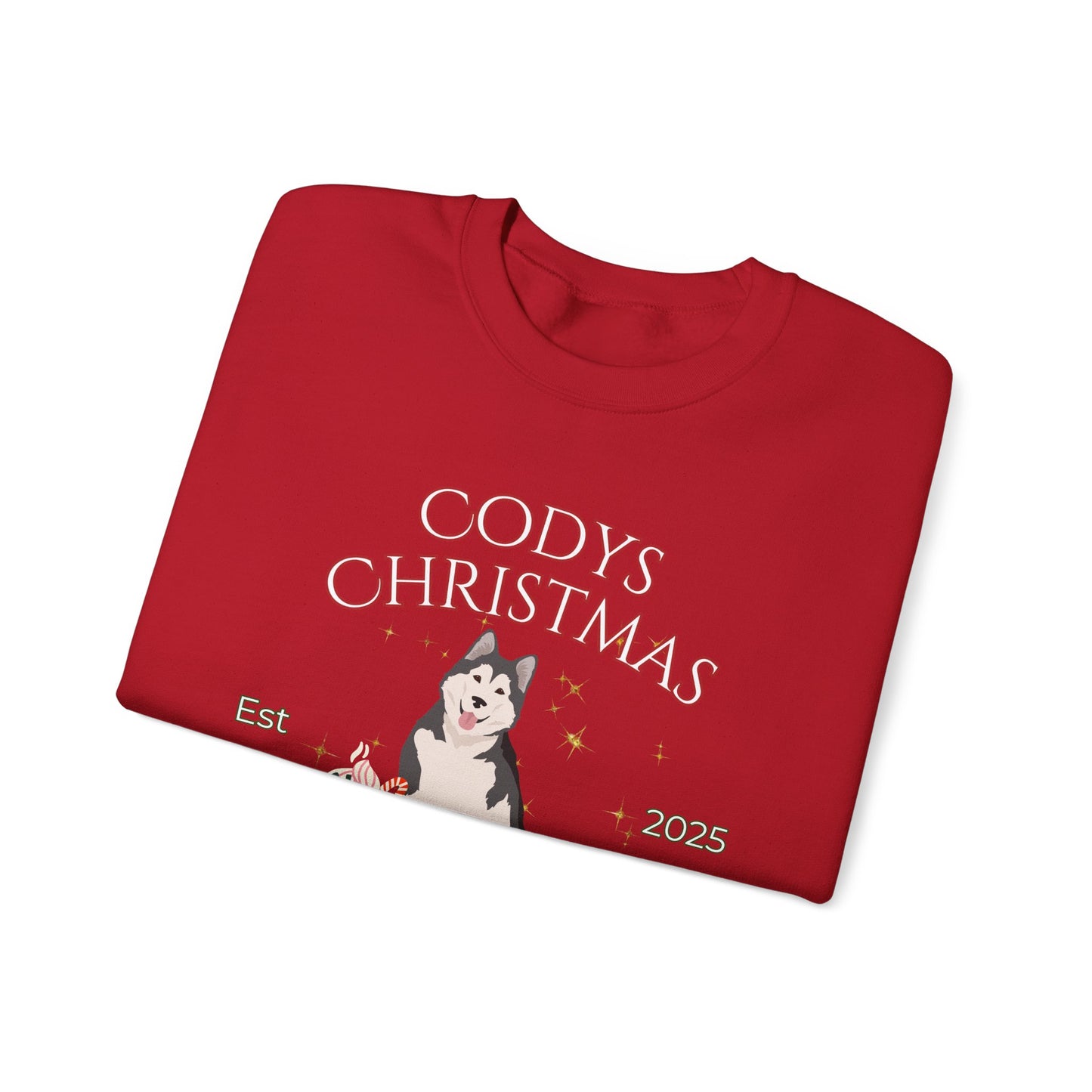 Alaskan Malamute Dog Christmas Social Club Unisex Heavy Blend Crewneck Sweatshirt Custom Name