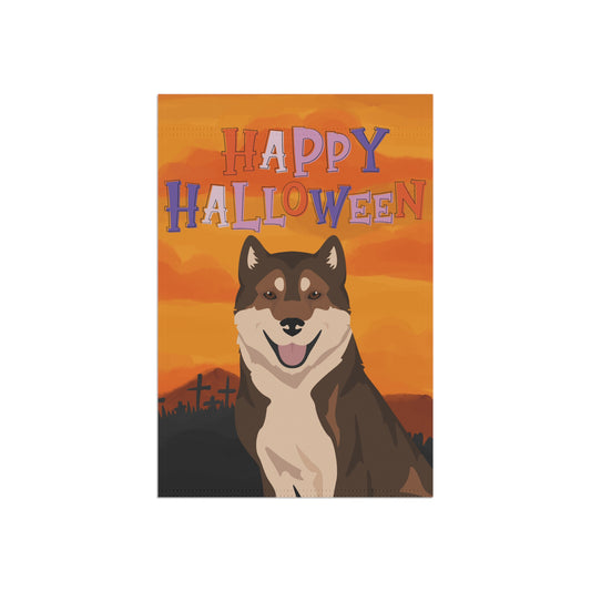 Kishu Ken Dog Halloween Garden Flag