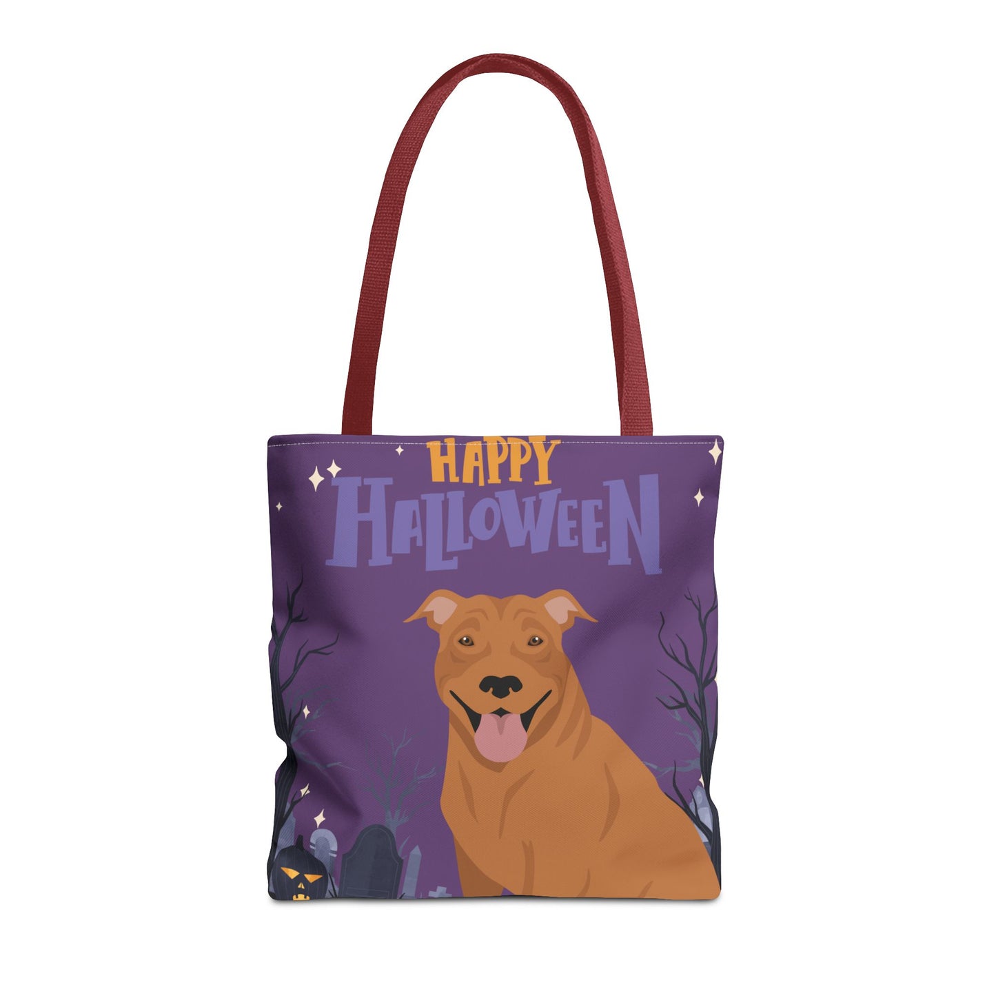Pit Bull Dog Happy Halloween Tote Bag 16x16