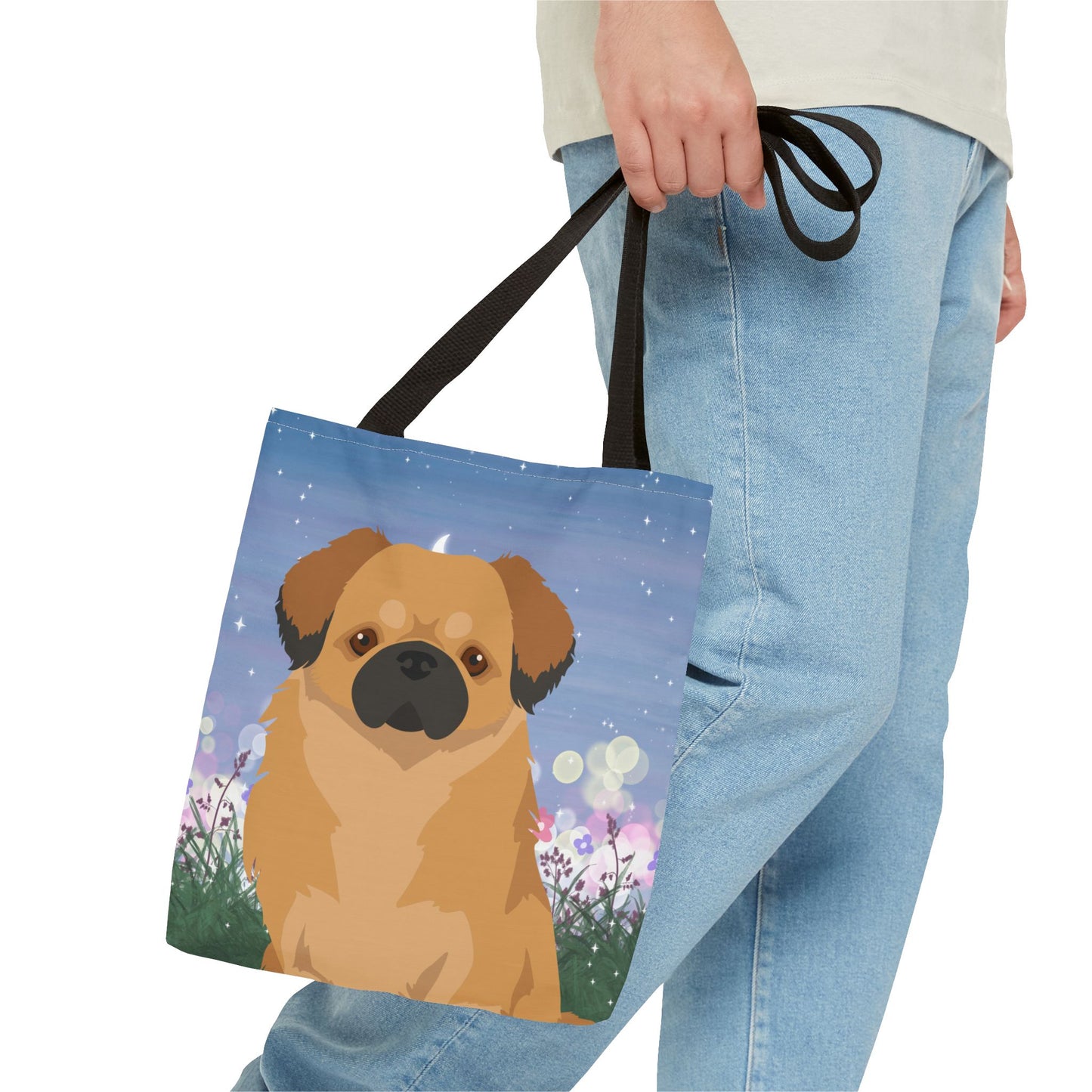 Tibetan Spaniel Dog Tote Bag 13x13
