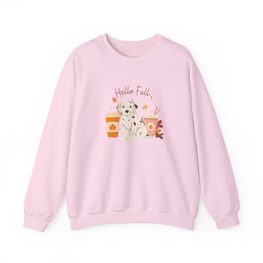 Dalmation Dog Fall Unisex Heavy Blend Crewneck Sweatshirt