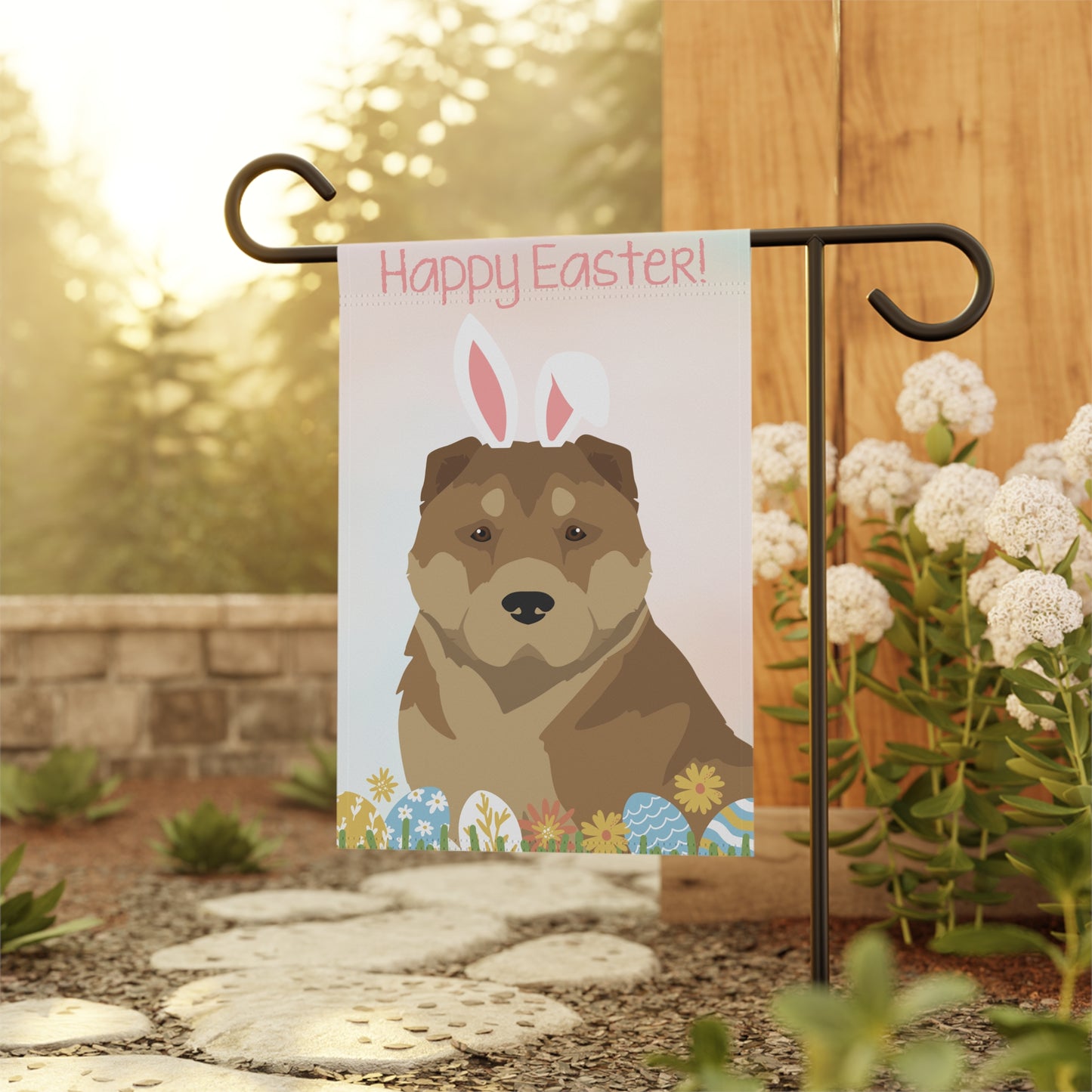 Armenian Gampr Dog Happy Easter Garden Flag