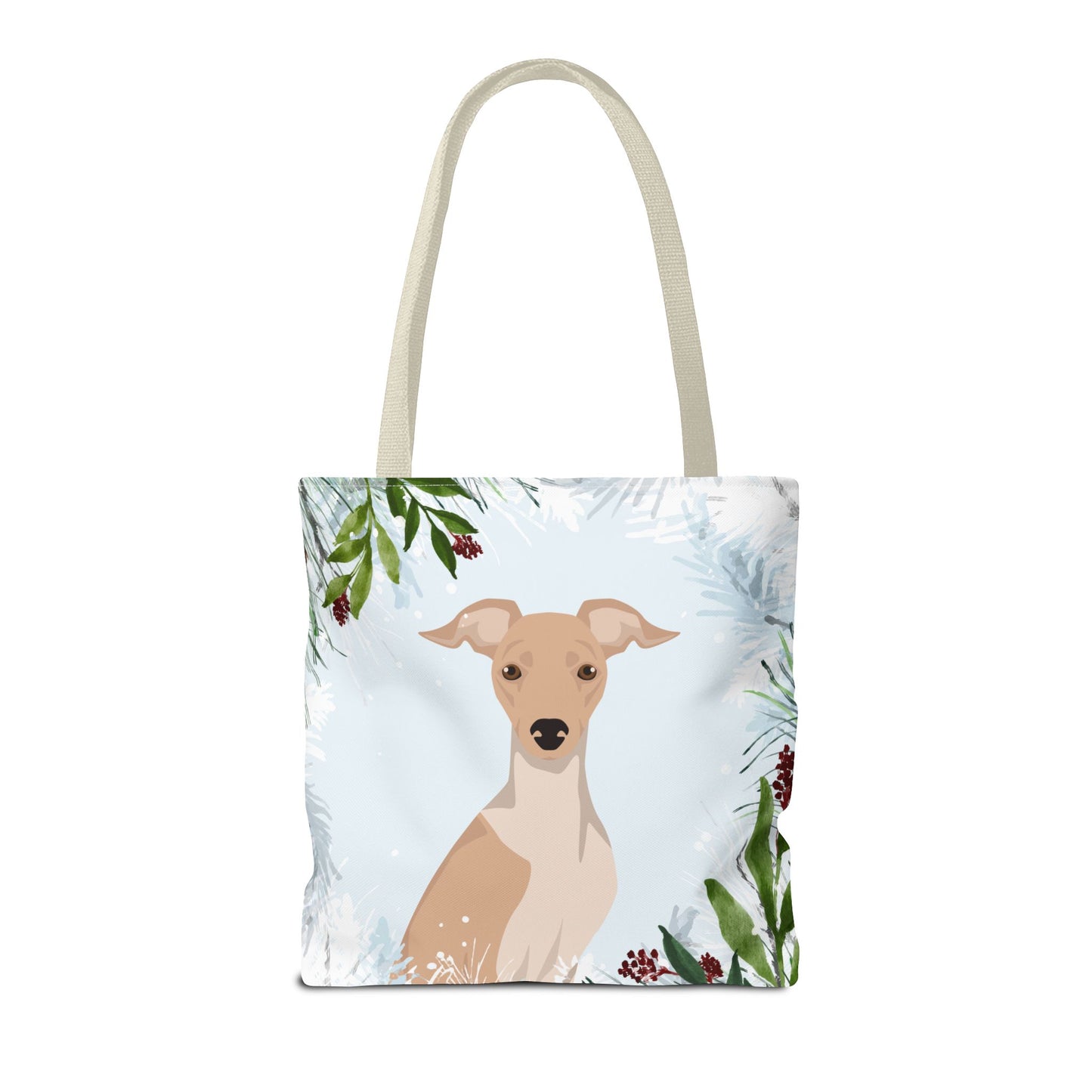 Italian Greyhound Dog Christmas Holiday Tote Bag 16x16