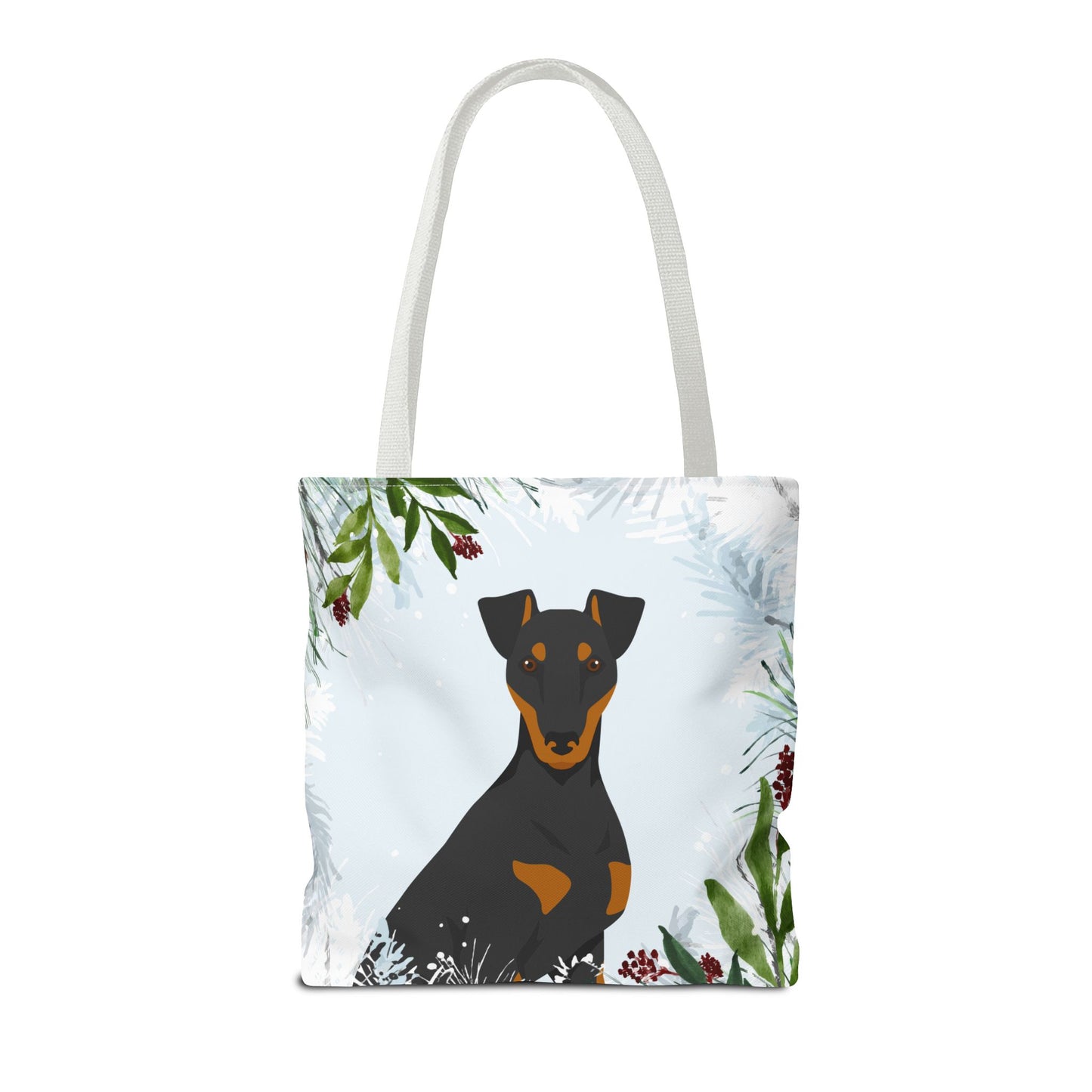 Manchester Terrier Dog Christmas Holiday Tote Bag 16x16