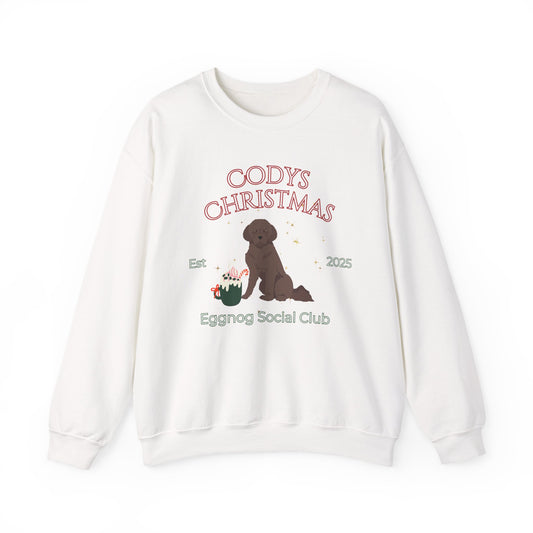 Lagotto Romagnolo Dog Christmas Social Club Unisex Heavy Blend Crewneck Sweatshirt Custom Name
