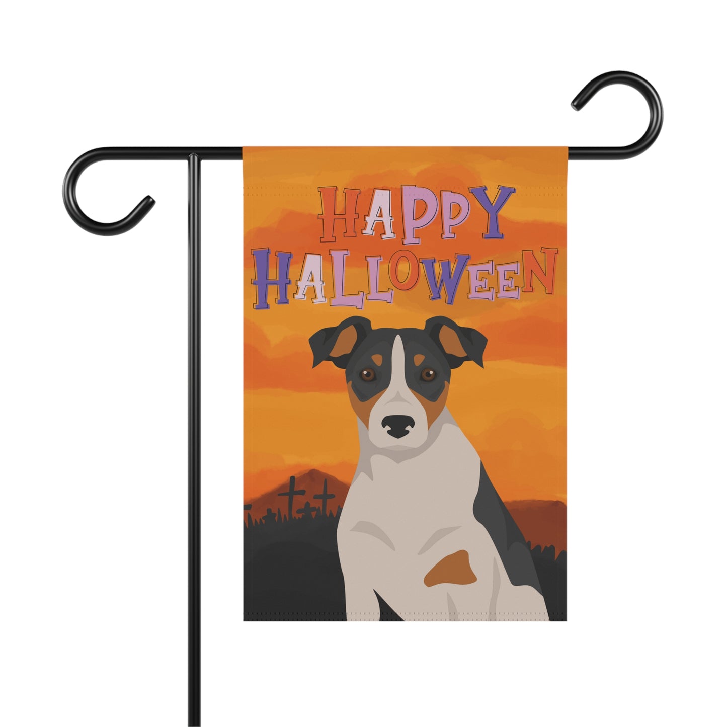Parson Russell Terrier Dog Halloween Garden Flag