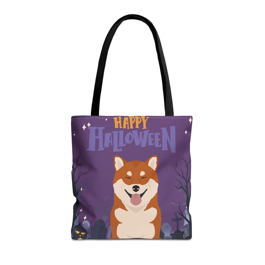 Shiba Inu Dog Happy Halloween Tote Bag 16x16