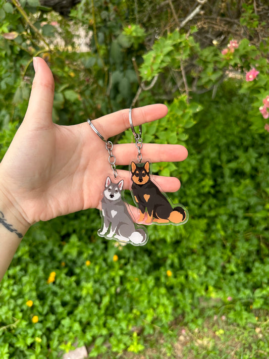East Siberian Laika Dog 2.5in Acrylic Keychain