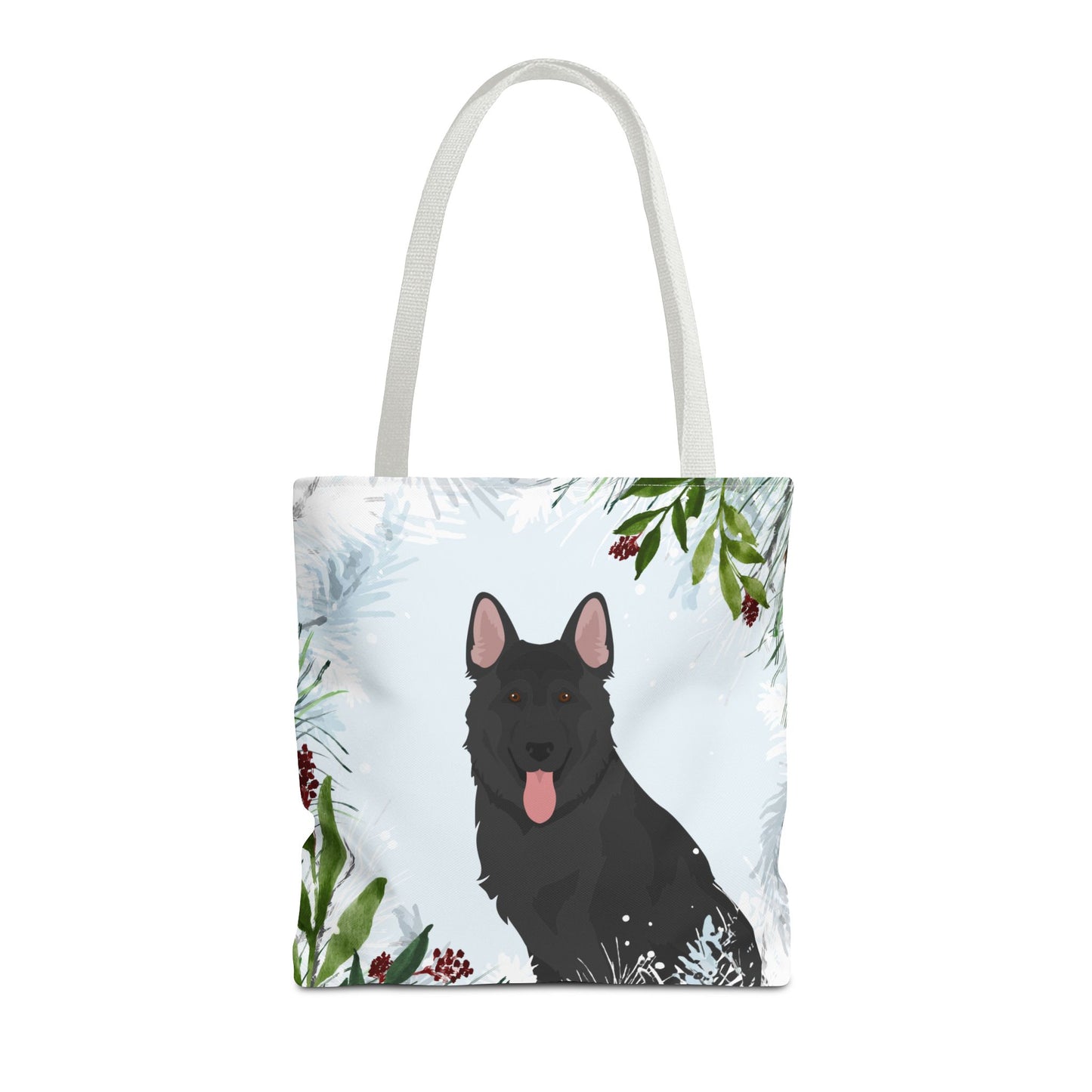 German Shepherd Dog Christmas Holiday Tote Bag 16x16