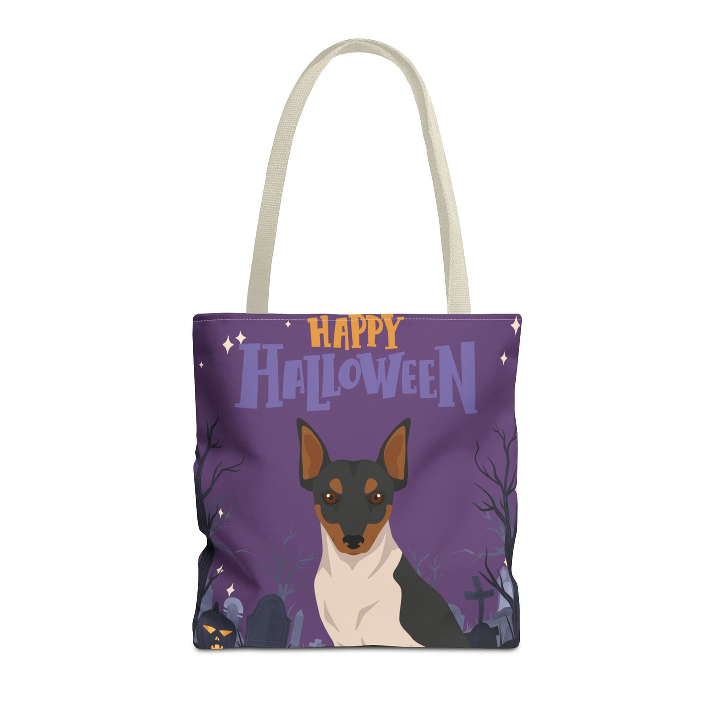 Brazilian Terrier Dog Happy Halloween Tote Bag 16x16