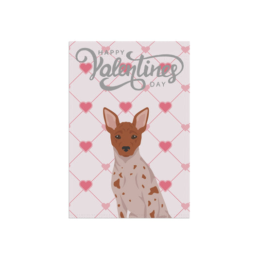 American Hairless Terrier Dog Valentines Day Garden Flag