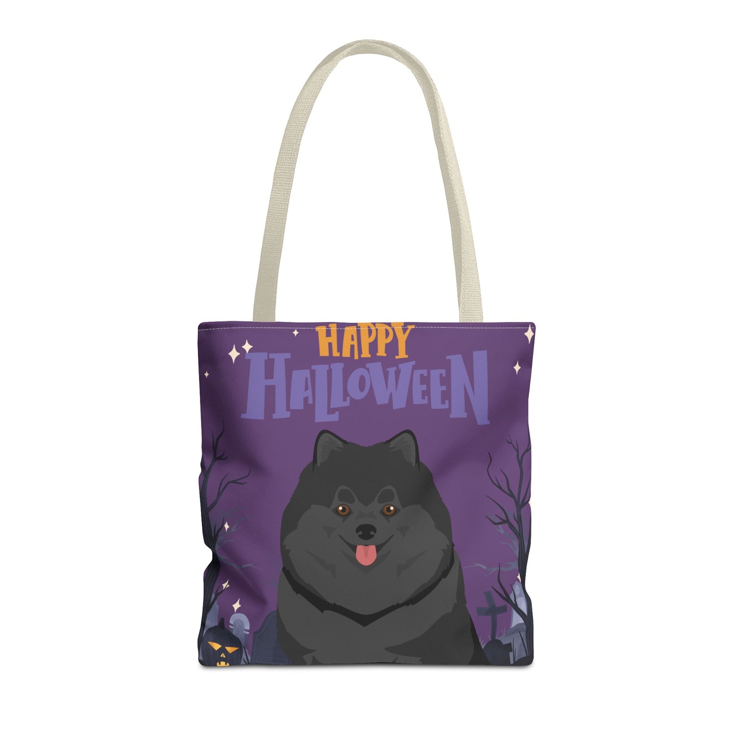 Pomeranian Dog Happy Halloween Tote Bag 16x16