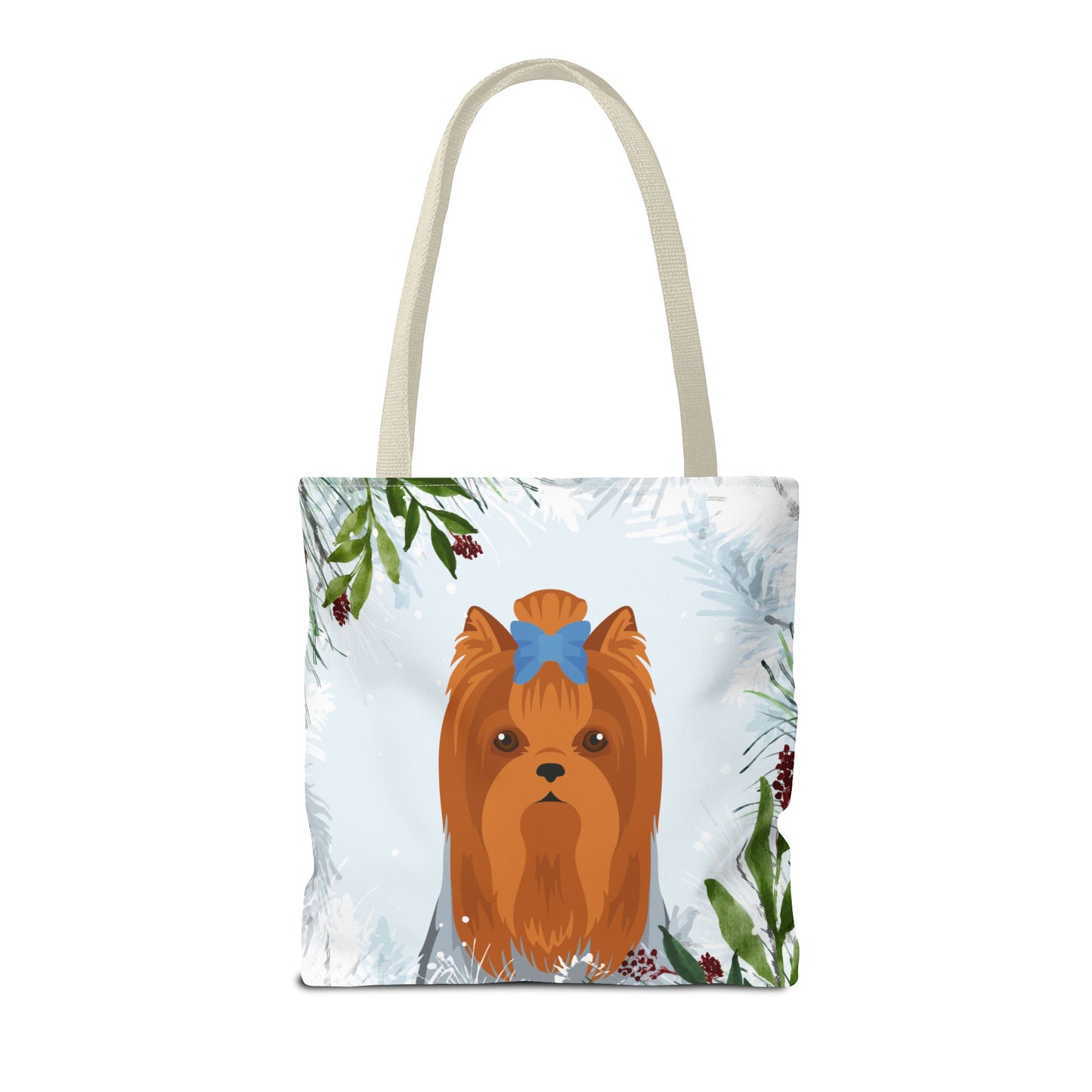 Yorkshire Terrier Dog Christmas Holiday Tote Bag 16x16
