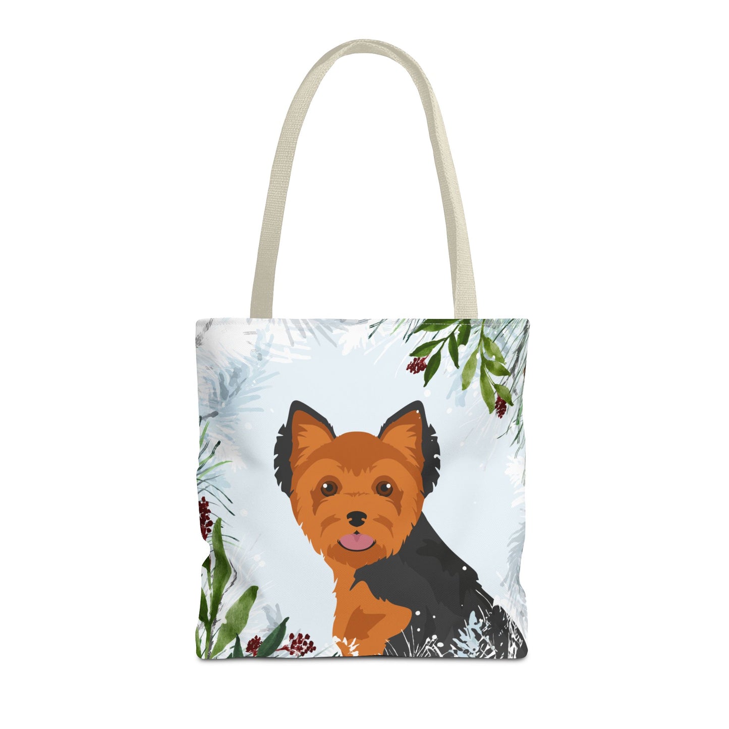 Yorkshire Terrier Dog Christmas Holiday Tote Bag 16x16