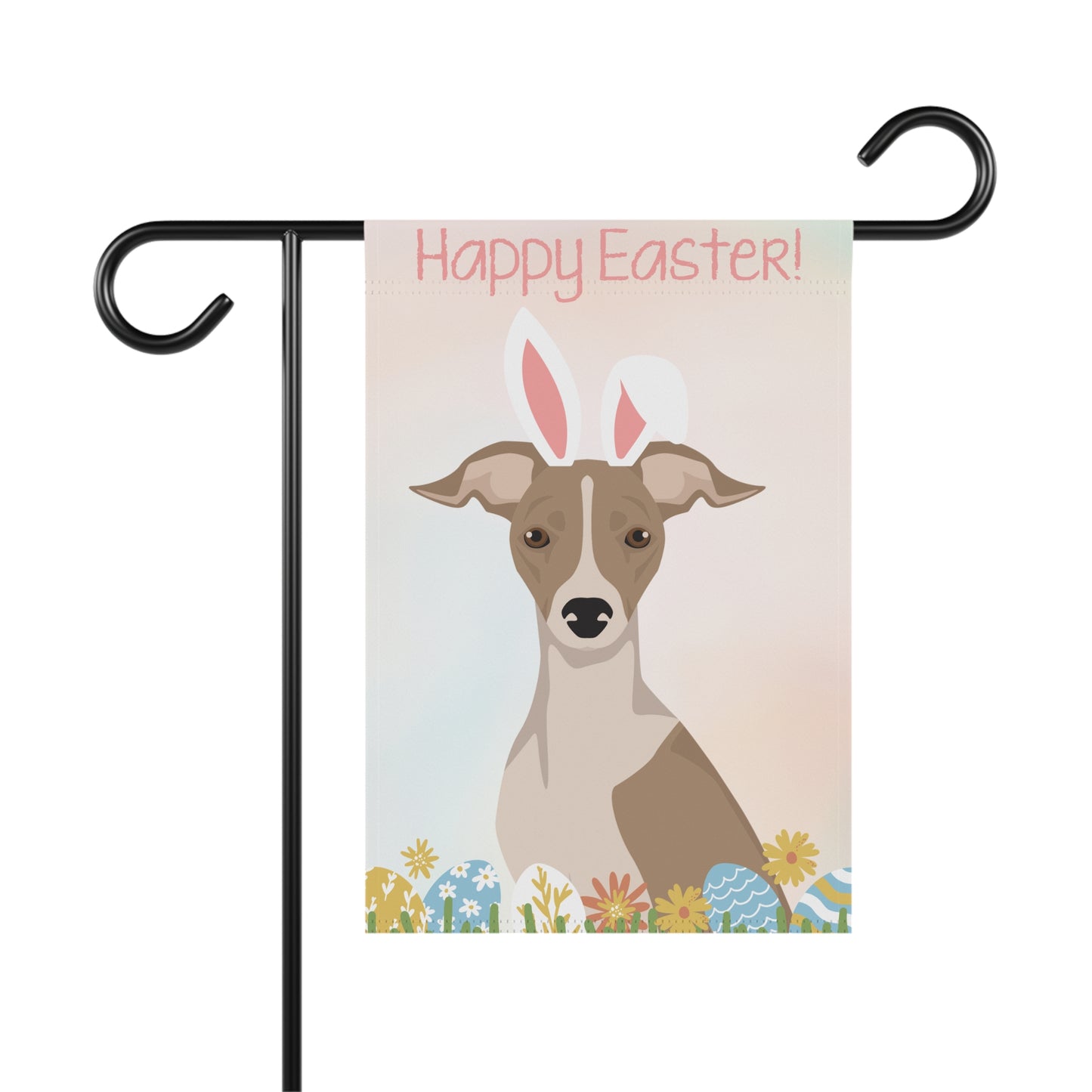 Italian Greyhound Dog Happy Easter Garden Flag