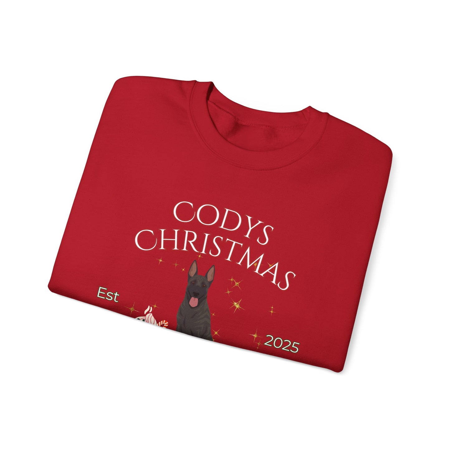 Dutch Shepherd Dog Christmas Social Club Unisex Heavy Blend Crewneck Sweatshirt Custom Name