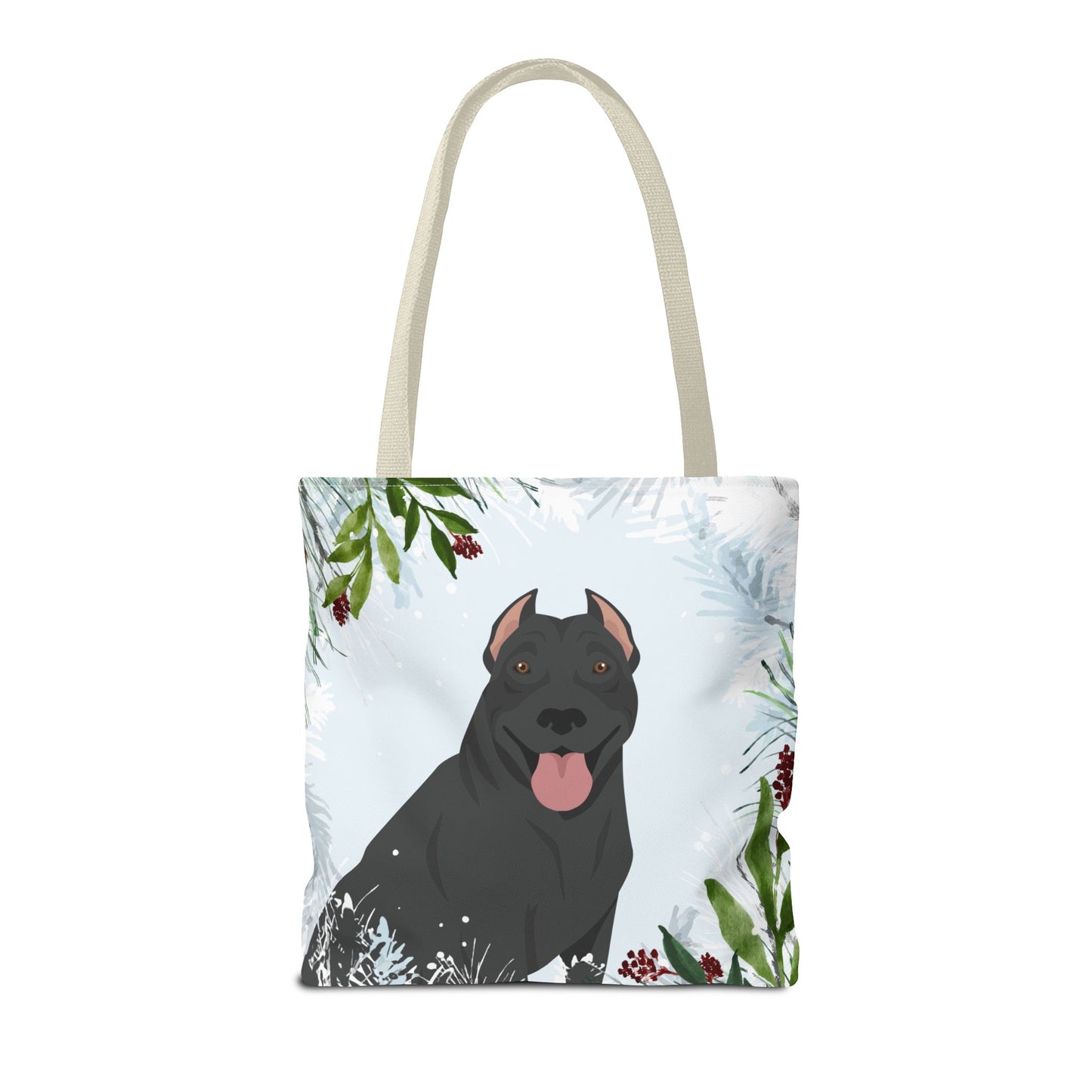 Pit Bull Dog Christmas Holiday Tote Bag 16x16
