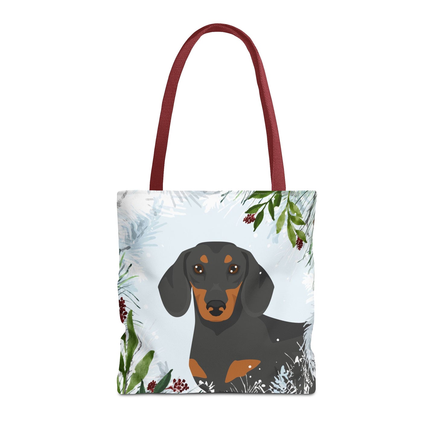 Dachshund Dog Christmas Holiday Tote Bag 16x16