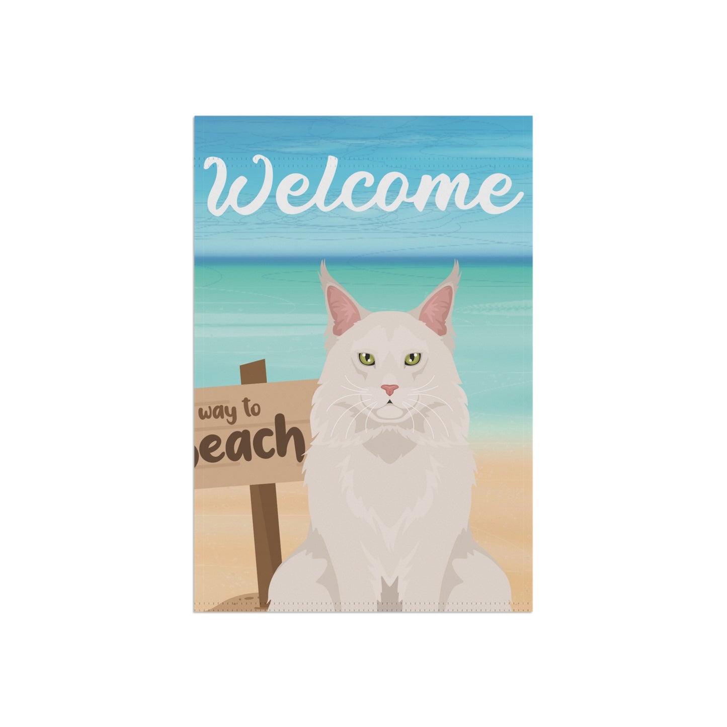 Maine Coon Cat Garden Flag