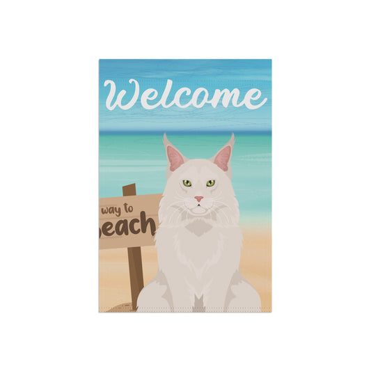 Maine Coon Cat Garden Flag