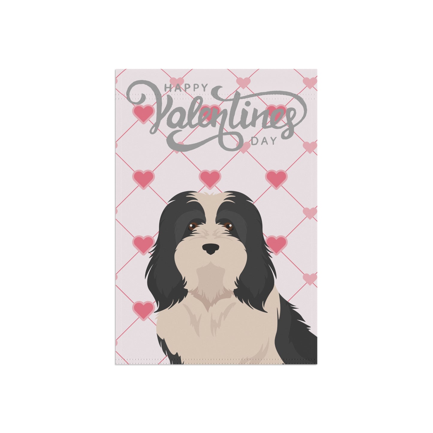 Havanese Elkhound Dog Valentines Day Garden Flag