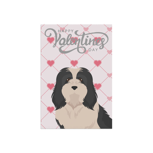 Havanese Elkhound Dog Valentines Day Garden Flag