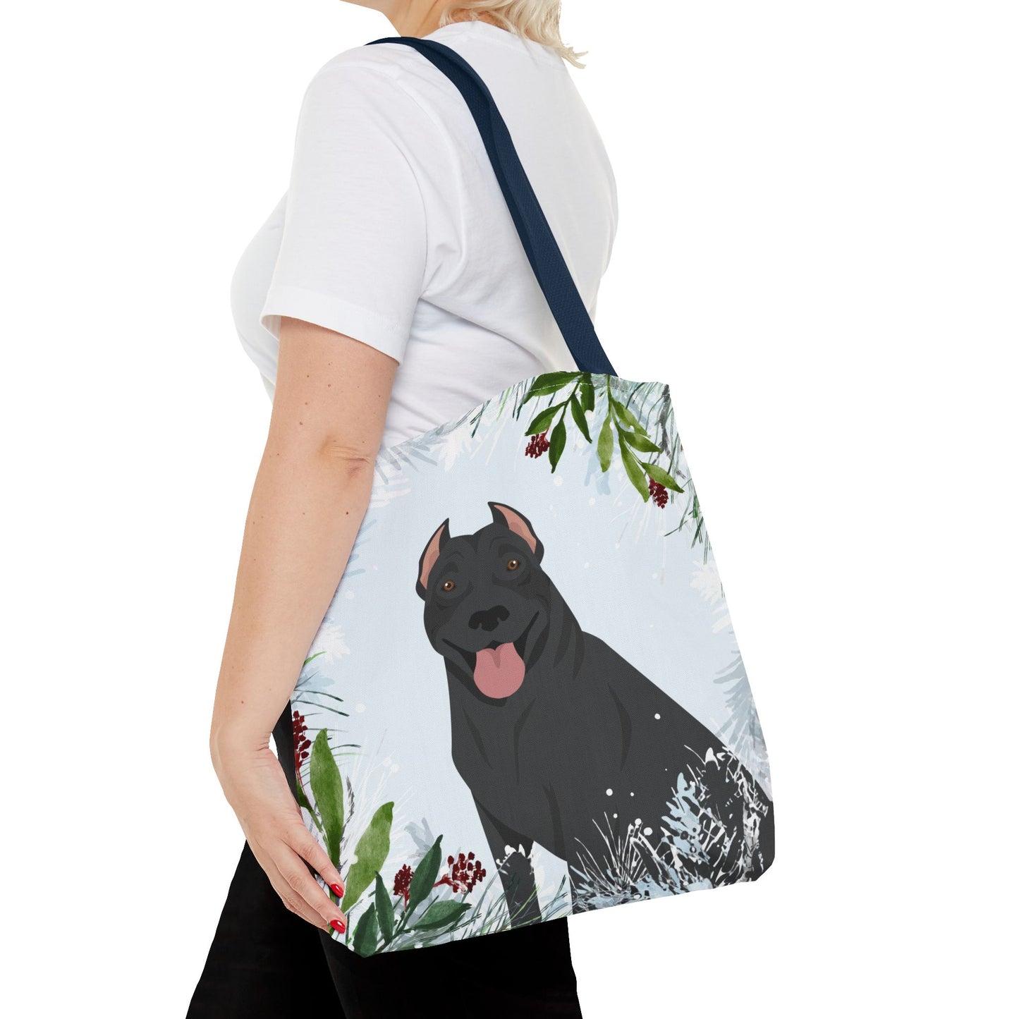 Pit Bull Dog Christmas Holiday Tote Bag 16x16