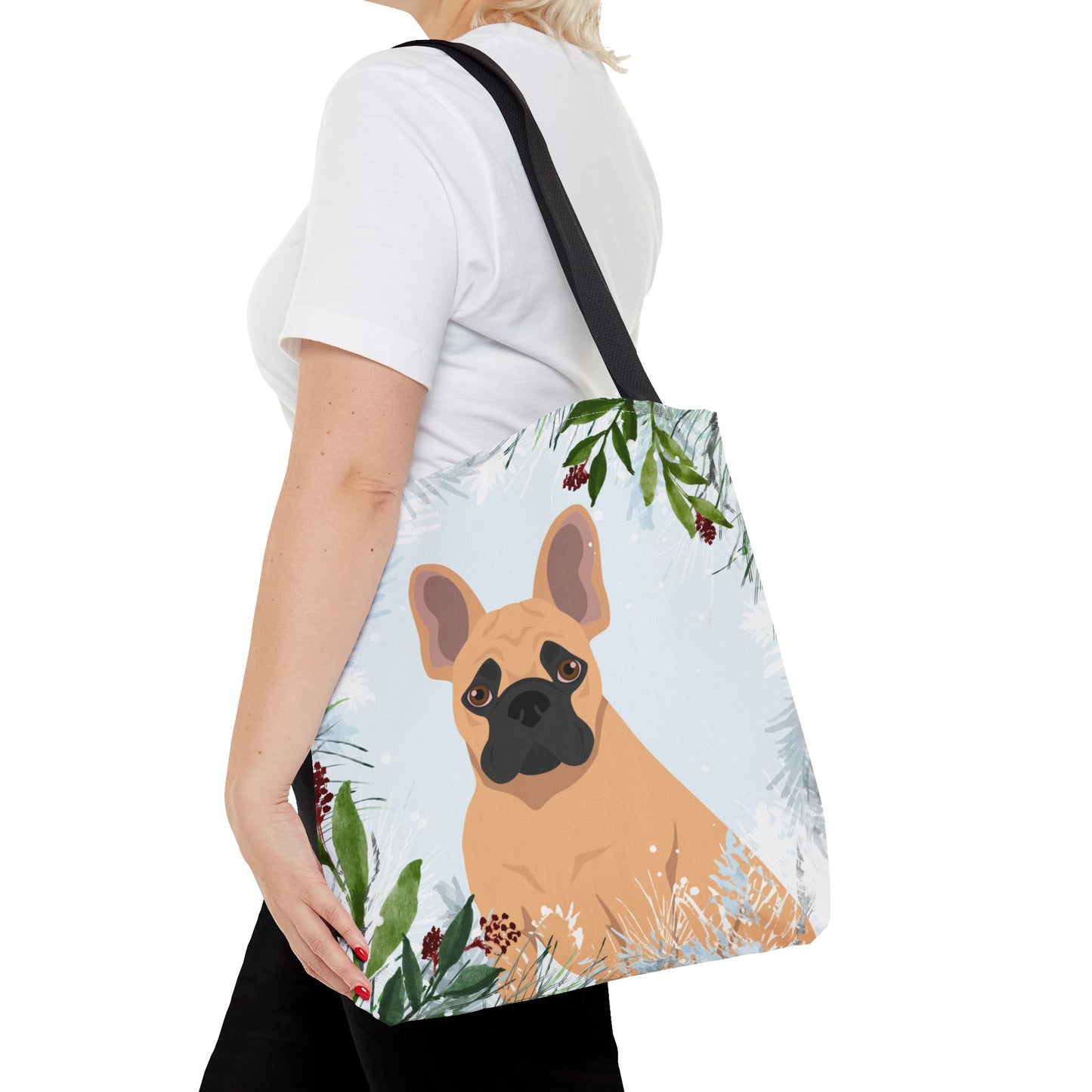 French Bulldog Dog Christmas Holiday Tote Bag 16x16