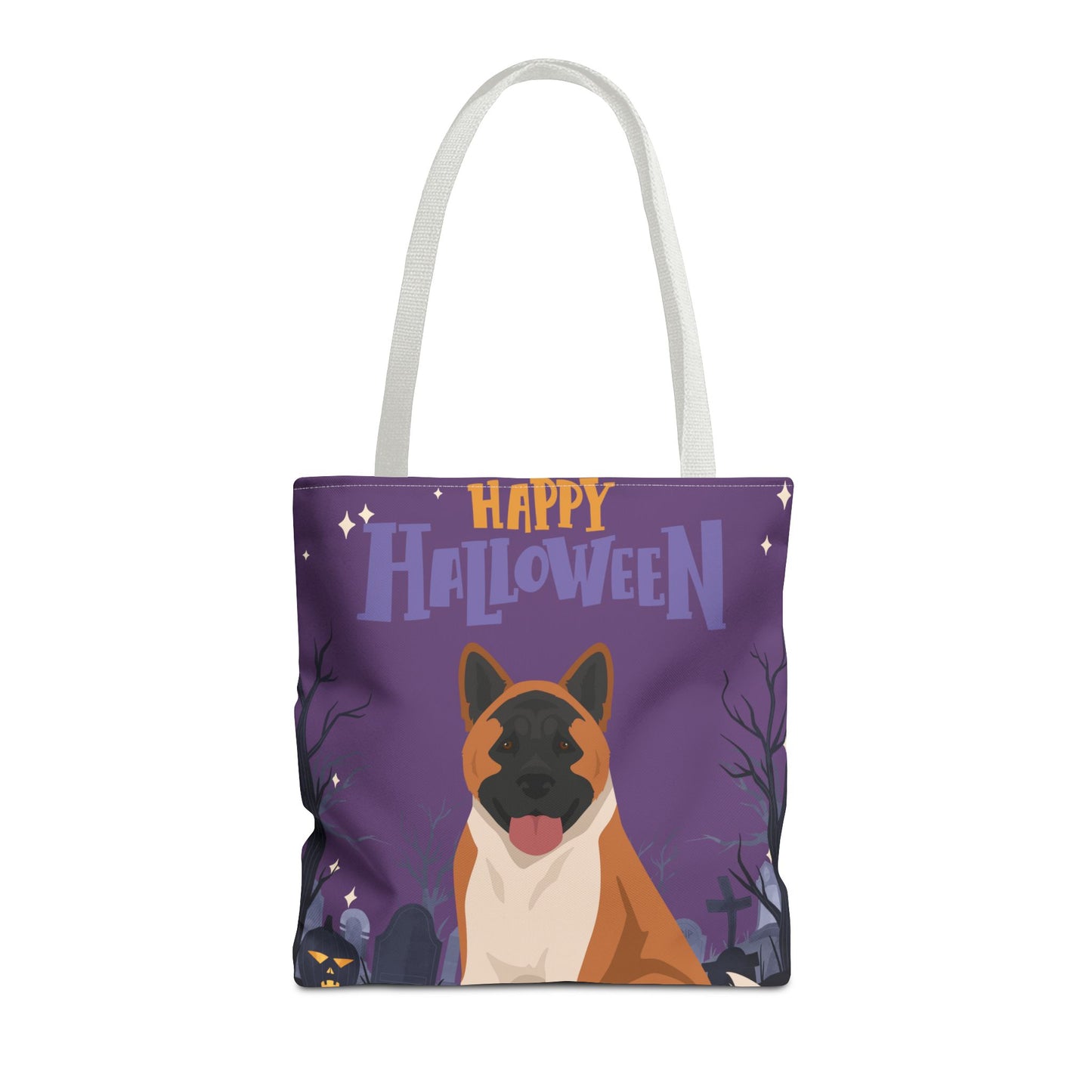 American Akita Dog Happy Halloween Tote Bag 16x16