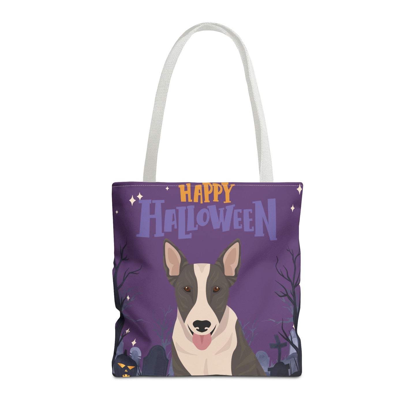 Bull Terrier Dog Happy Halloween Tote Bag 16x16