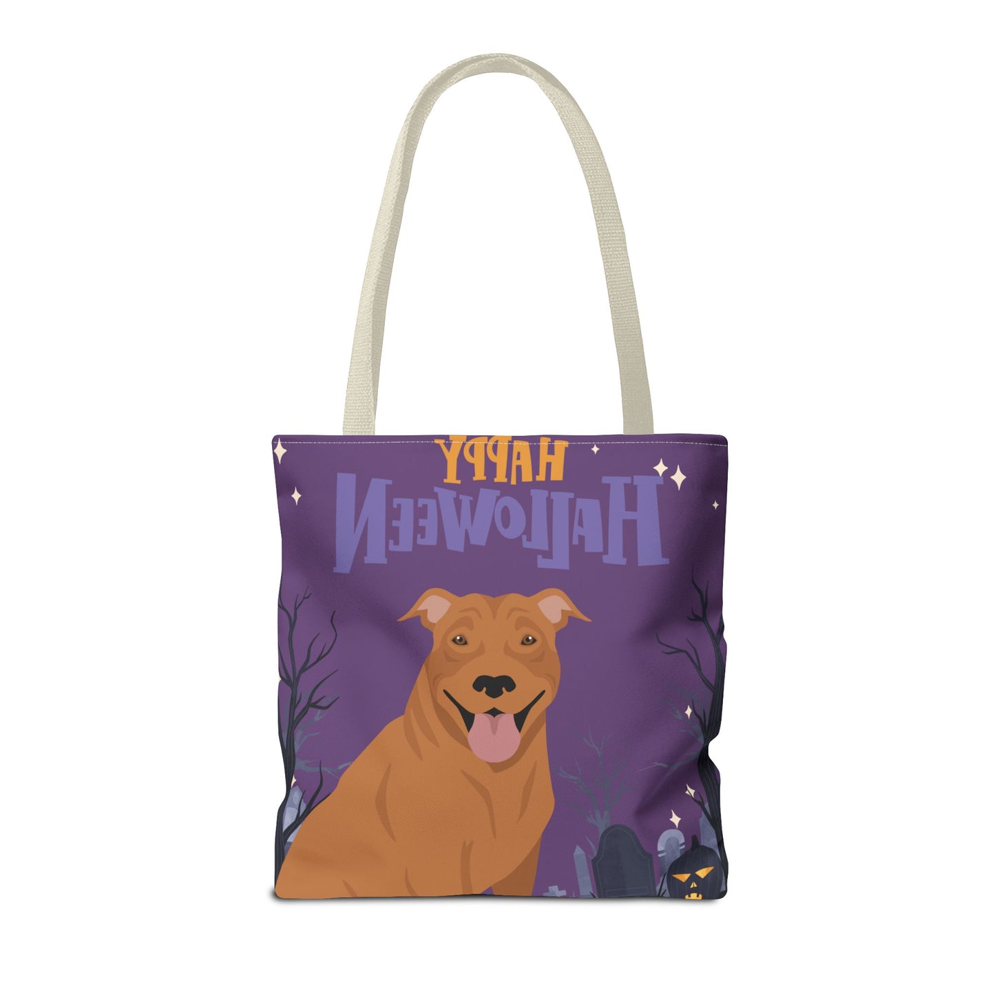 Pit Bull Dog Happy Halloween Tote Bag 16x16