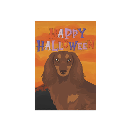 Dachshund Dog Halloween Garden Flag