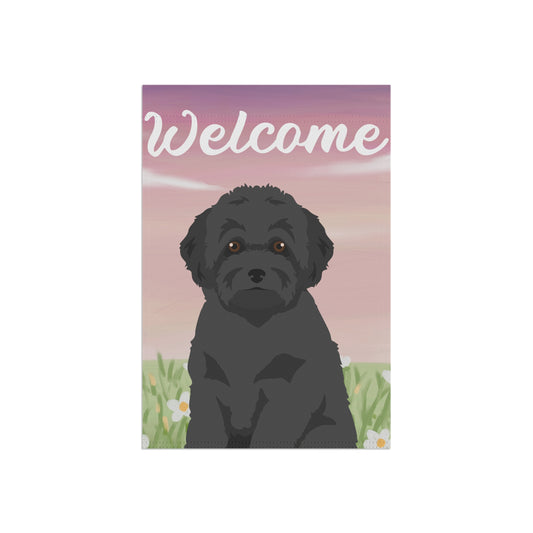 Toy Poodle Dog Welcome Garden Flag