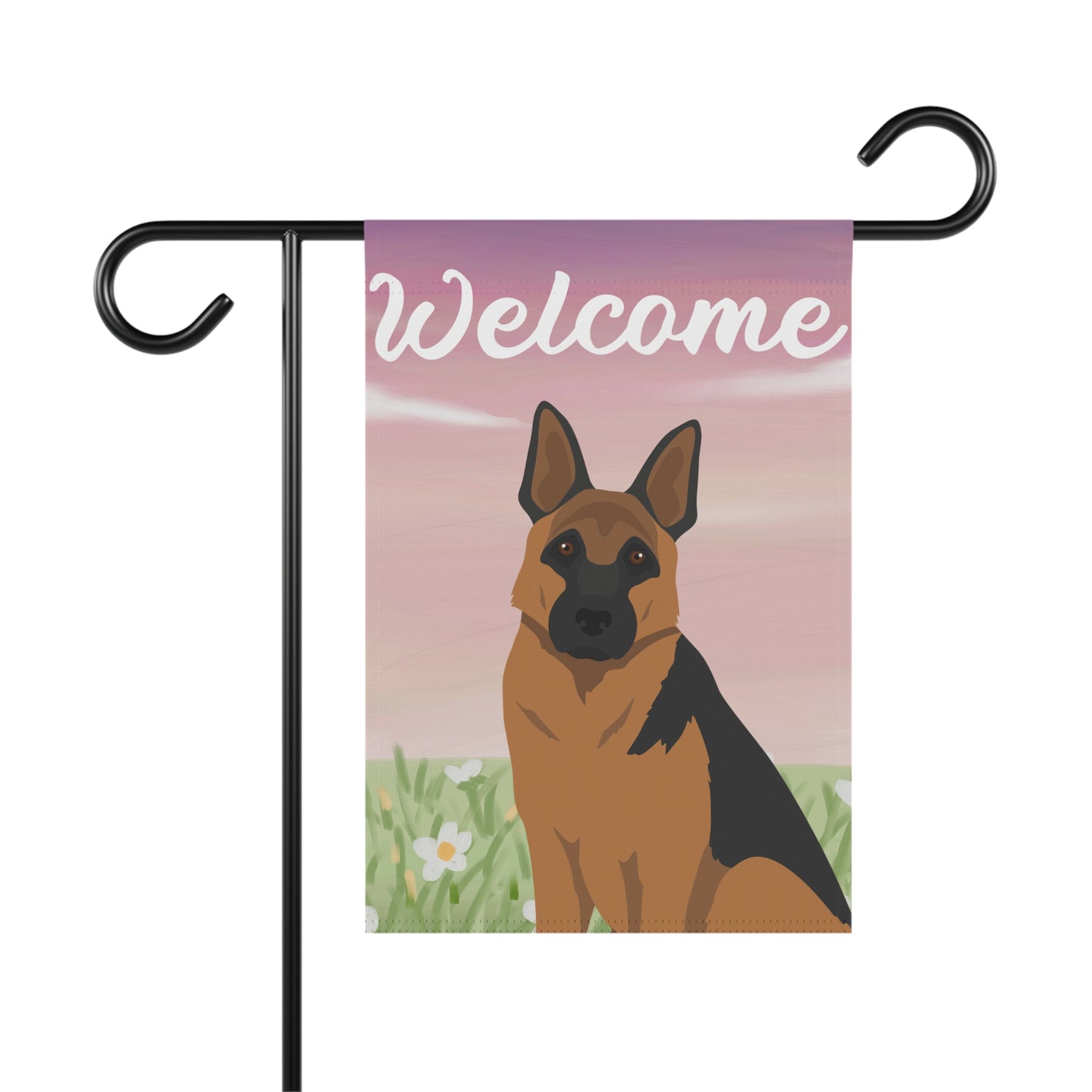 German Shepherd Dog Welcome Garden Flag