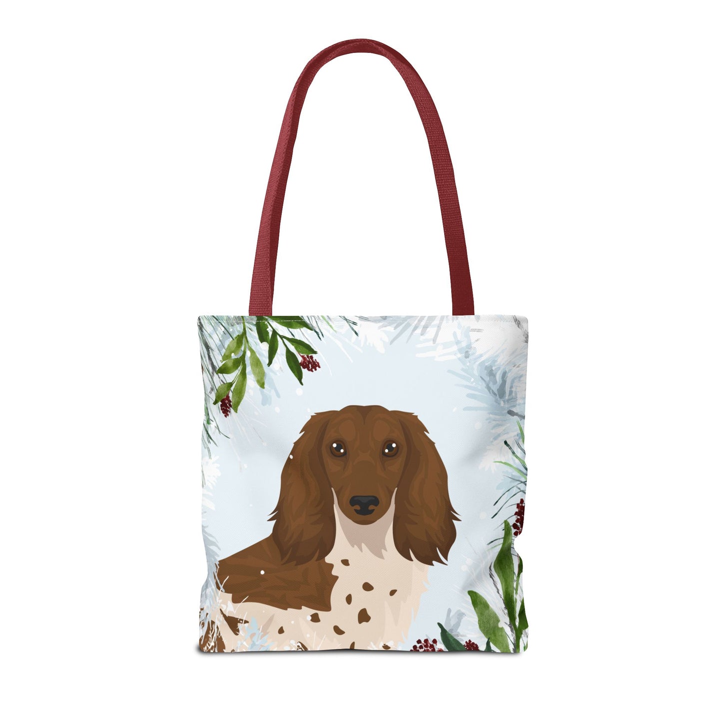 Dachshund Dog Christmas Holiday Tote Bag 16x16