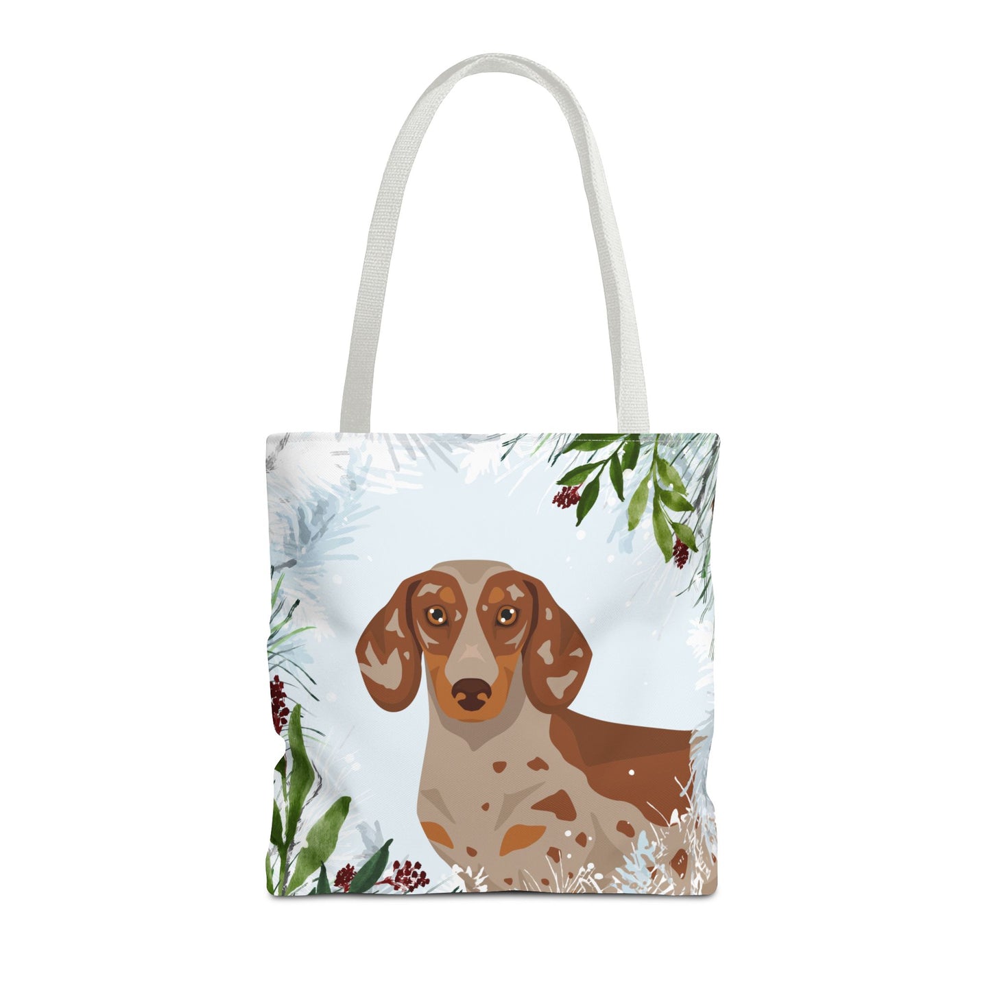 Dachshund Dog Christmas Holiday Tote Bag 16x16