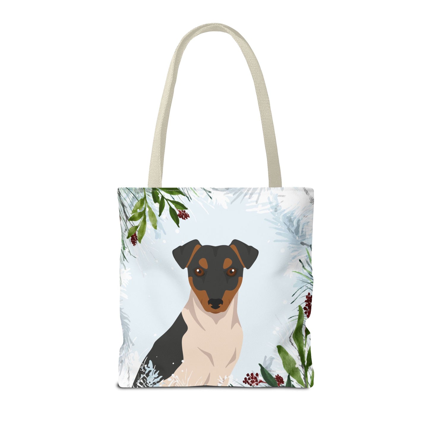 Brazillian Terrier Dog Christmas Holiday Tote Bag 16x16
