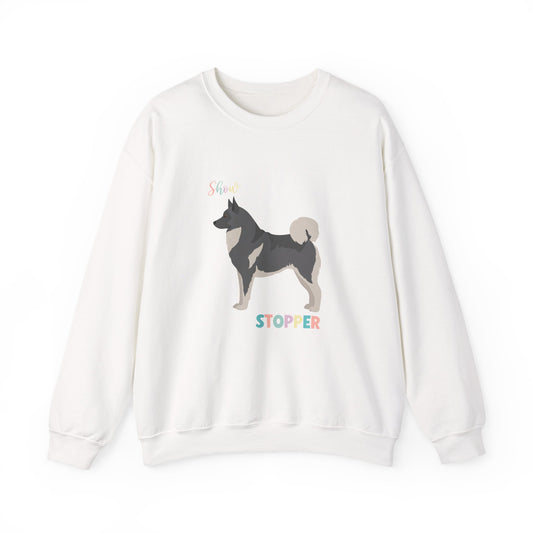 Norwegian Elkhound Dog Unisex Heavy Blend Crewneck Sweatshirt