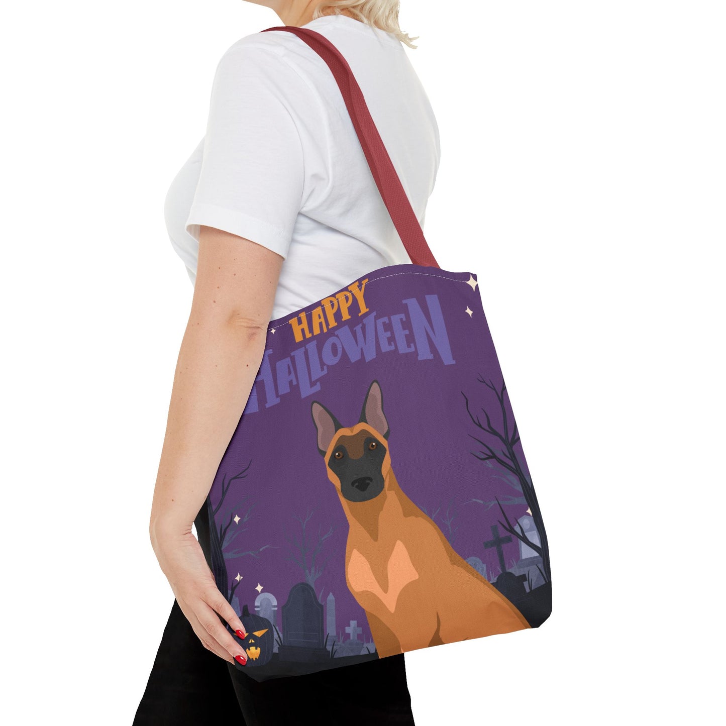 Belgain Malinois Dog Happy Halloween Tote Bag 16x16