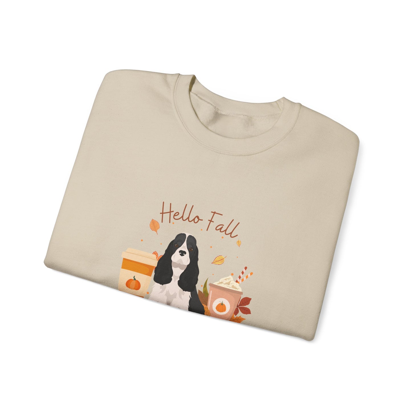Cocker Spaniel Dog Fall Unisex Heavy Blend Crewneck Sweatshirt