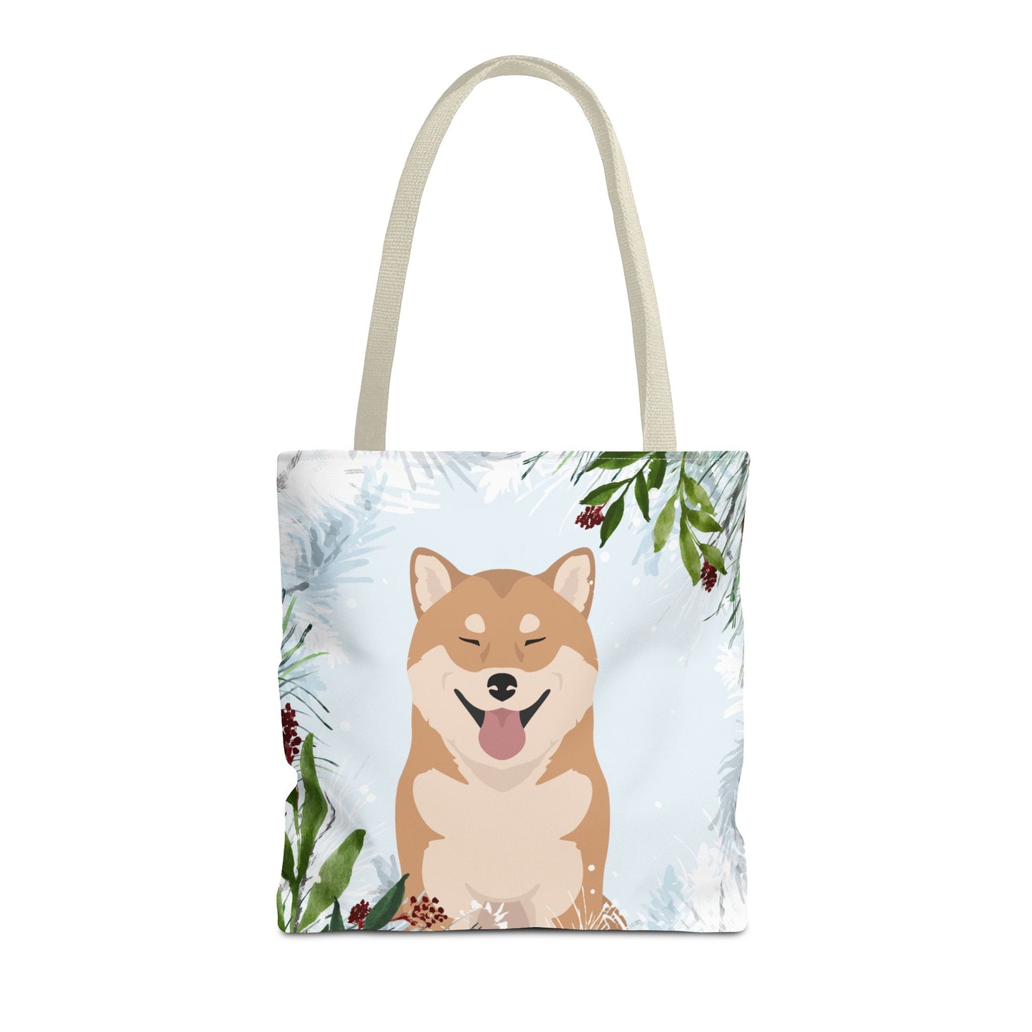 Shiba Inu Dog Christmas Holiday Tote Bag 16x16