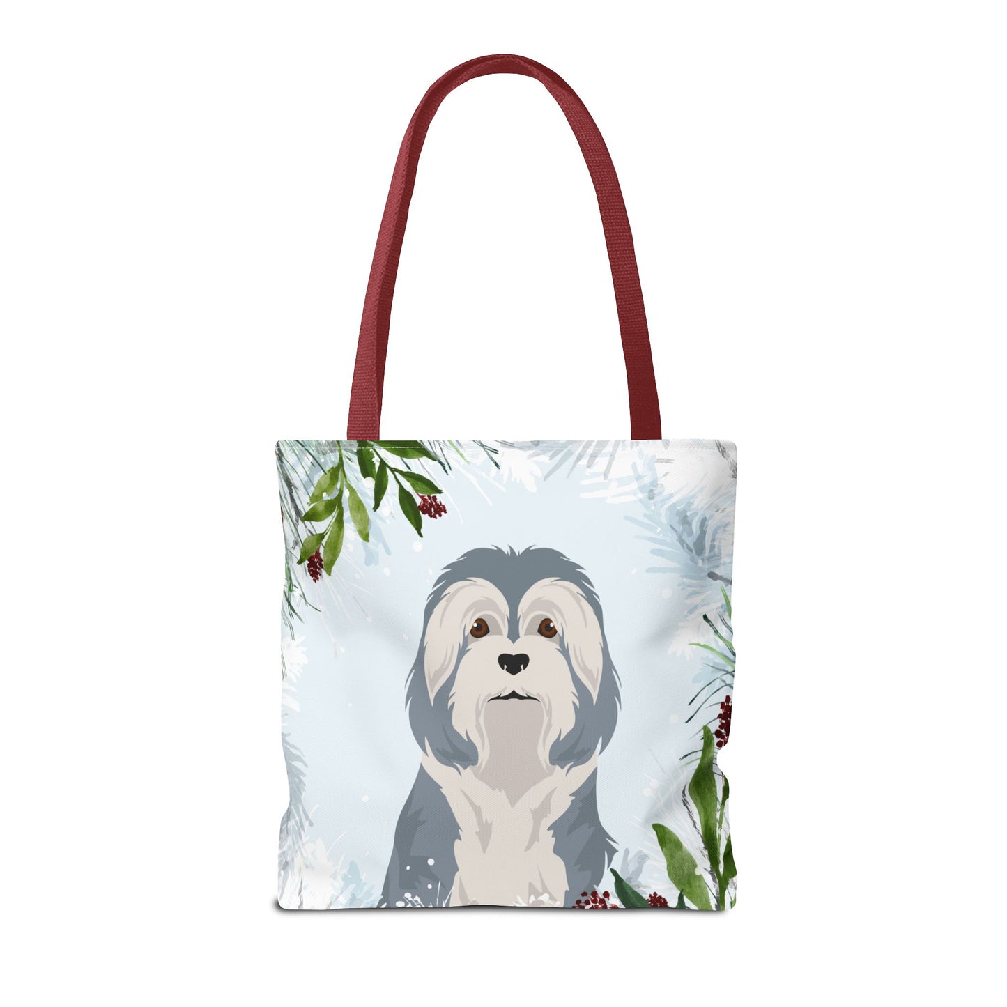 Lowchen Dog Christmas Holiday Tote Bag 16x16