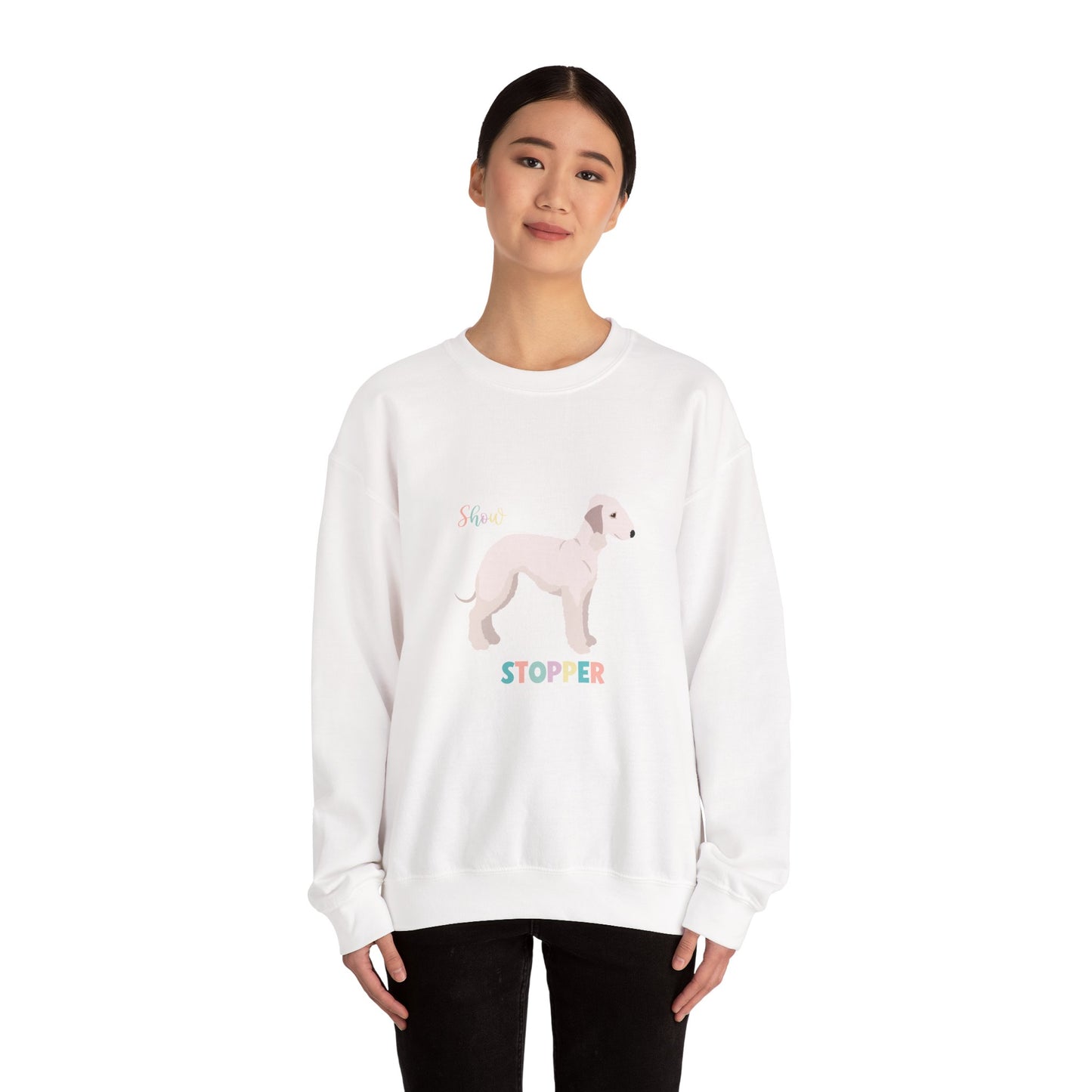 Bedlington Terrier Dog Unisex Heavy Blend Crewneck Sweatshirt