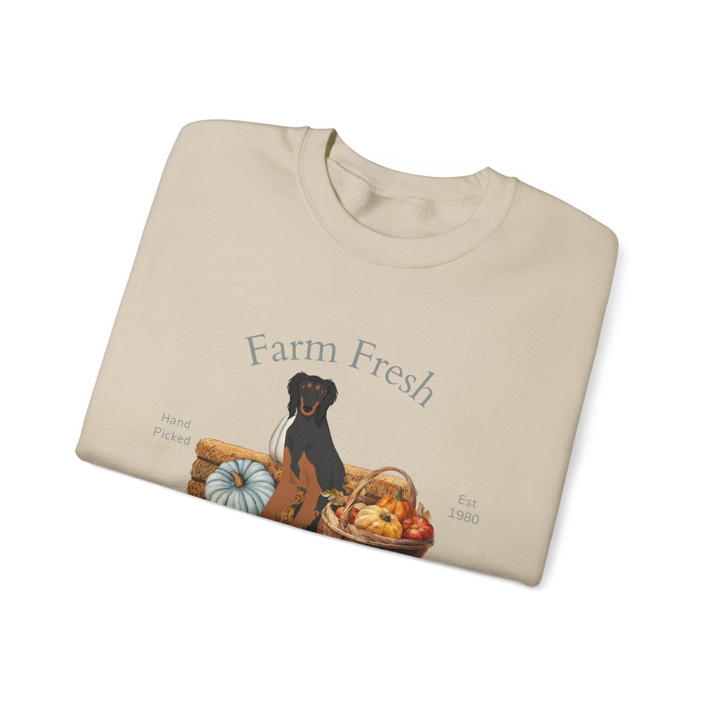 Saluki Dog Fall Farm Fresh Unisex Heavy Blend Crewneck Sweatshirt