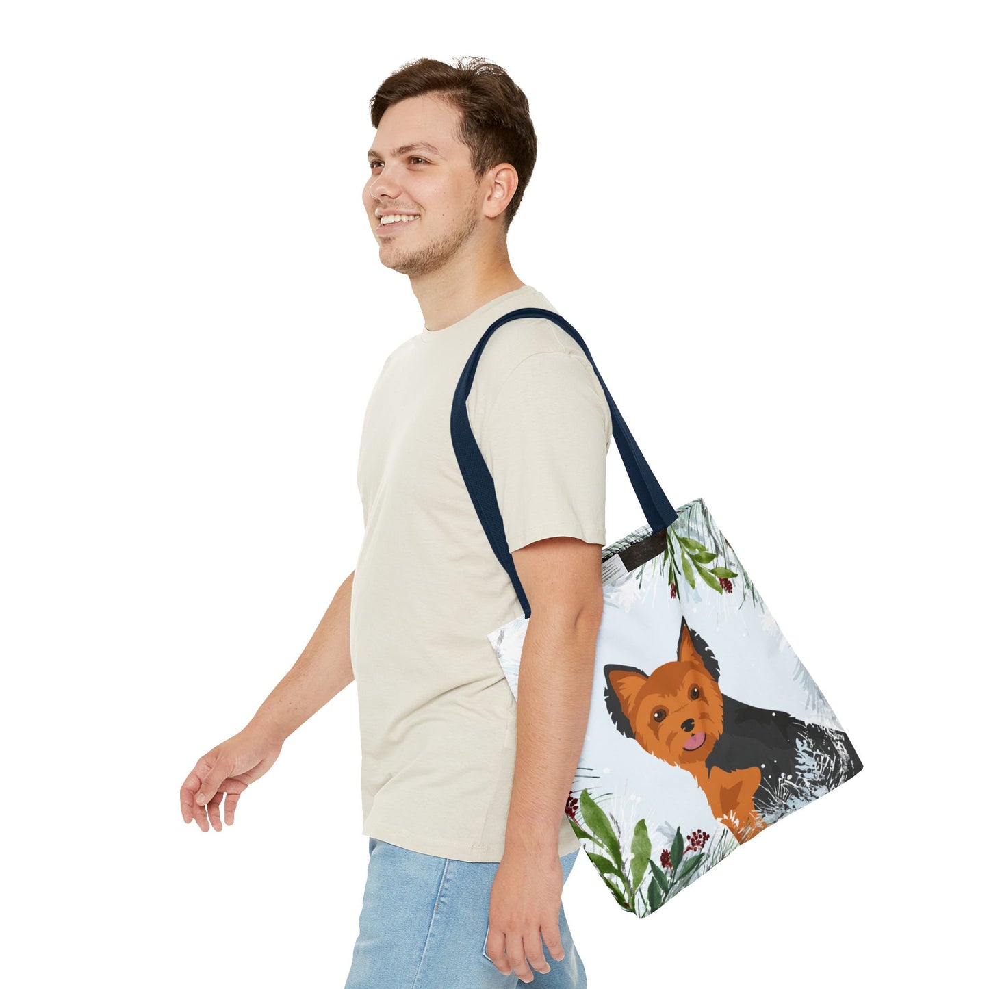 Yorkshire Terrier Dog Christmas Holiday Tote Bag 16x16