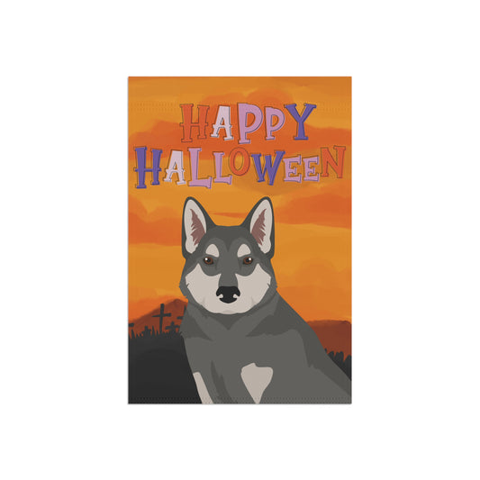 East Siberian Laika Dog Halloween Garden Flag