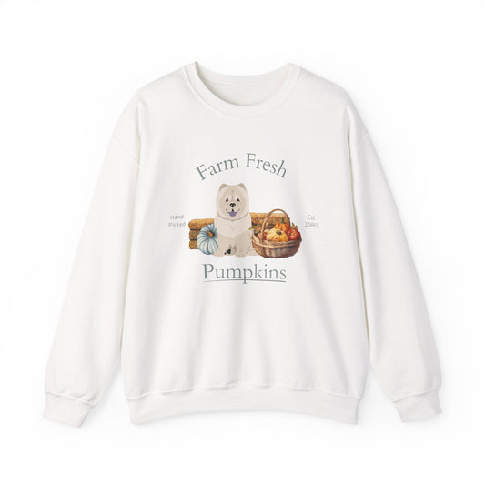 Chow Chow Dog Fall Farm Fresh Unisex Heavy Blend Crewneck Sweatshirt