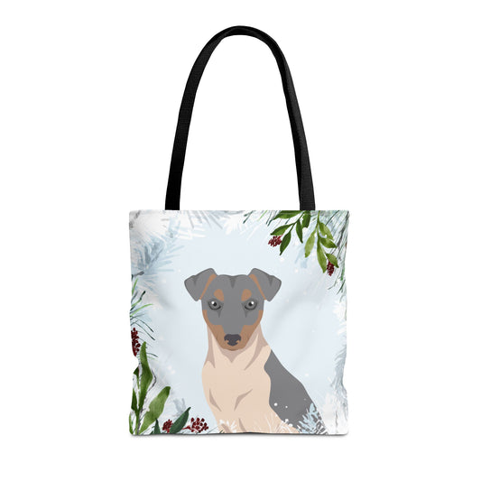 Brazillian Terrier Dog Christmas Holiday Tote Bag 16x16