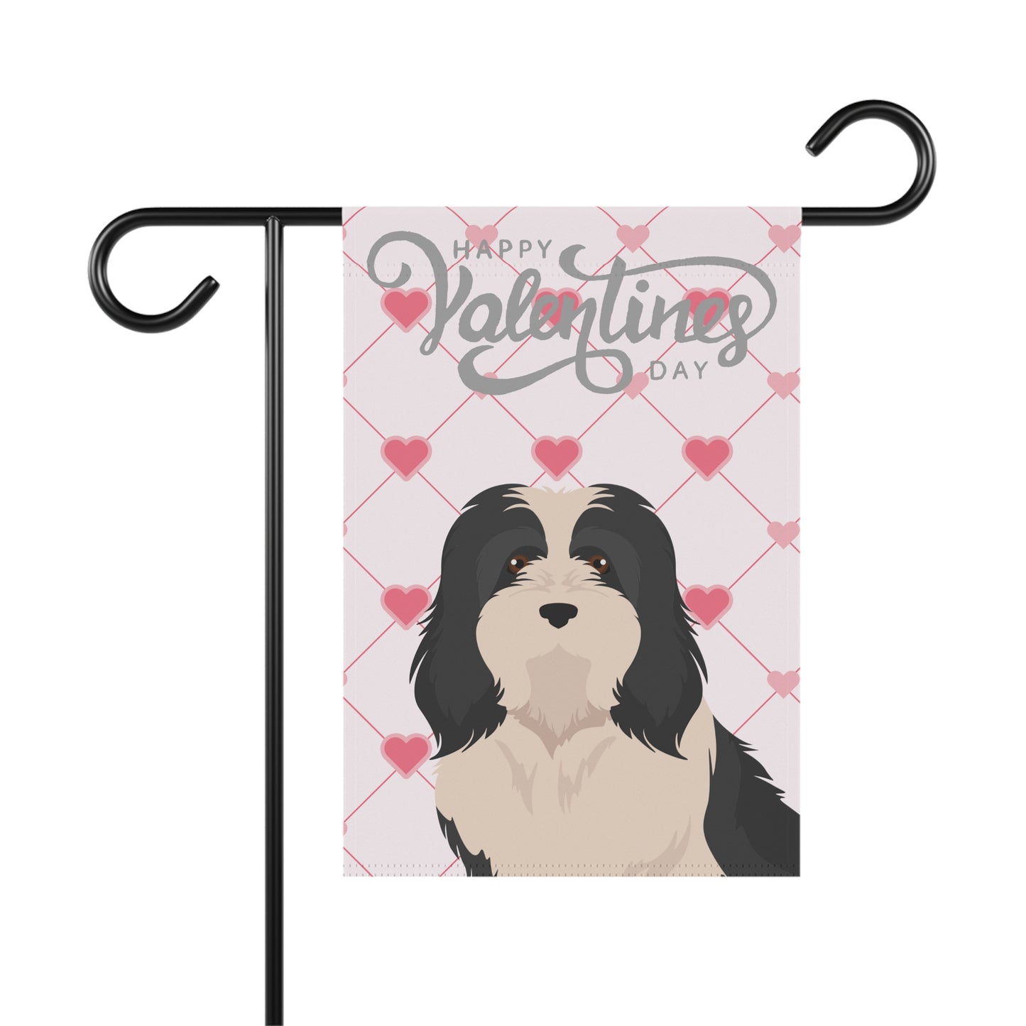 Havanese Elkhound Dog Valentines Day Garden Flag